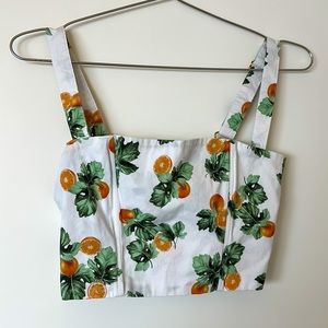 WeWoreWhat | Straight Neck Oranges Corset | XS